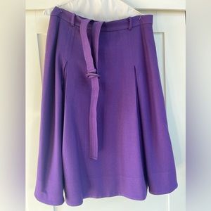Flowy Wool Funky Purple Skirt with Belt